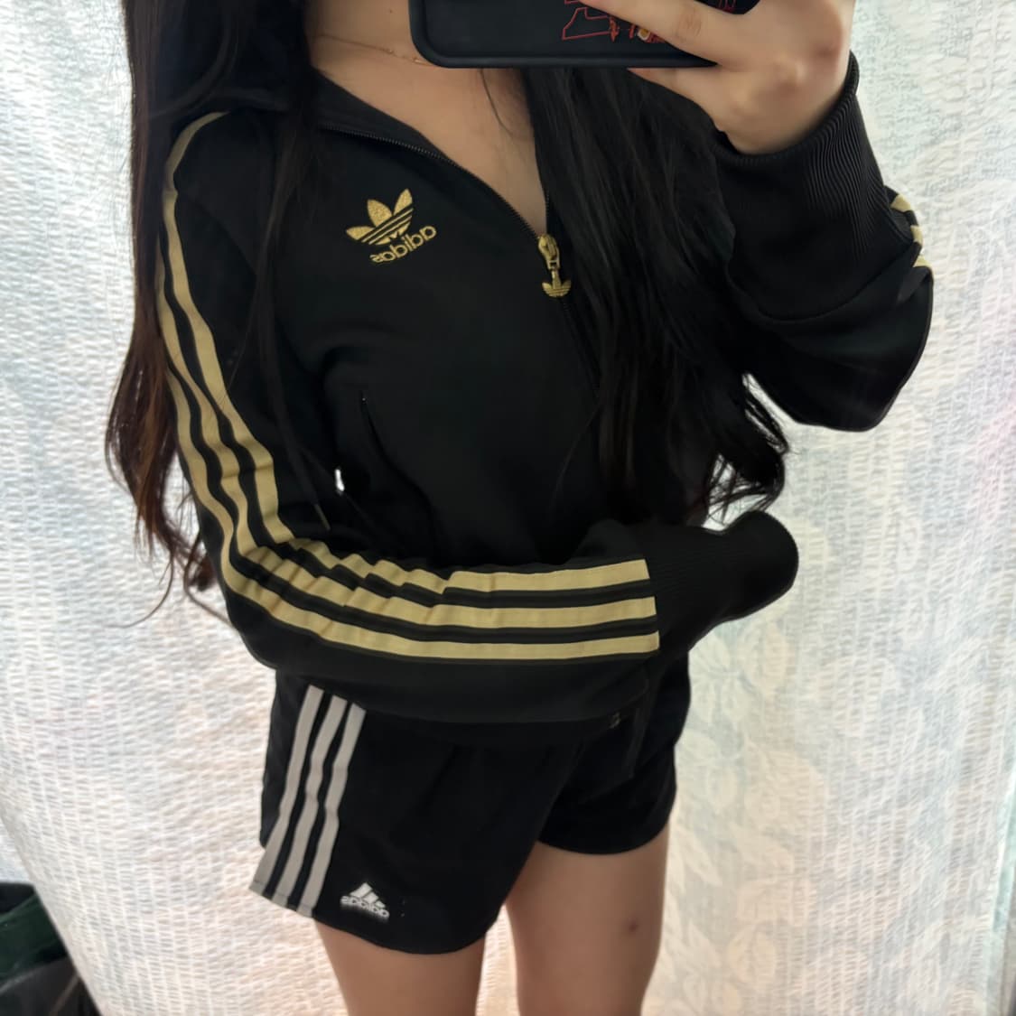아디다스 딱붙 검골 후드집업 상품이미지4