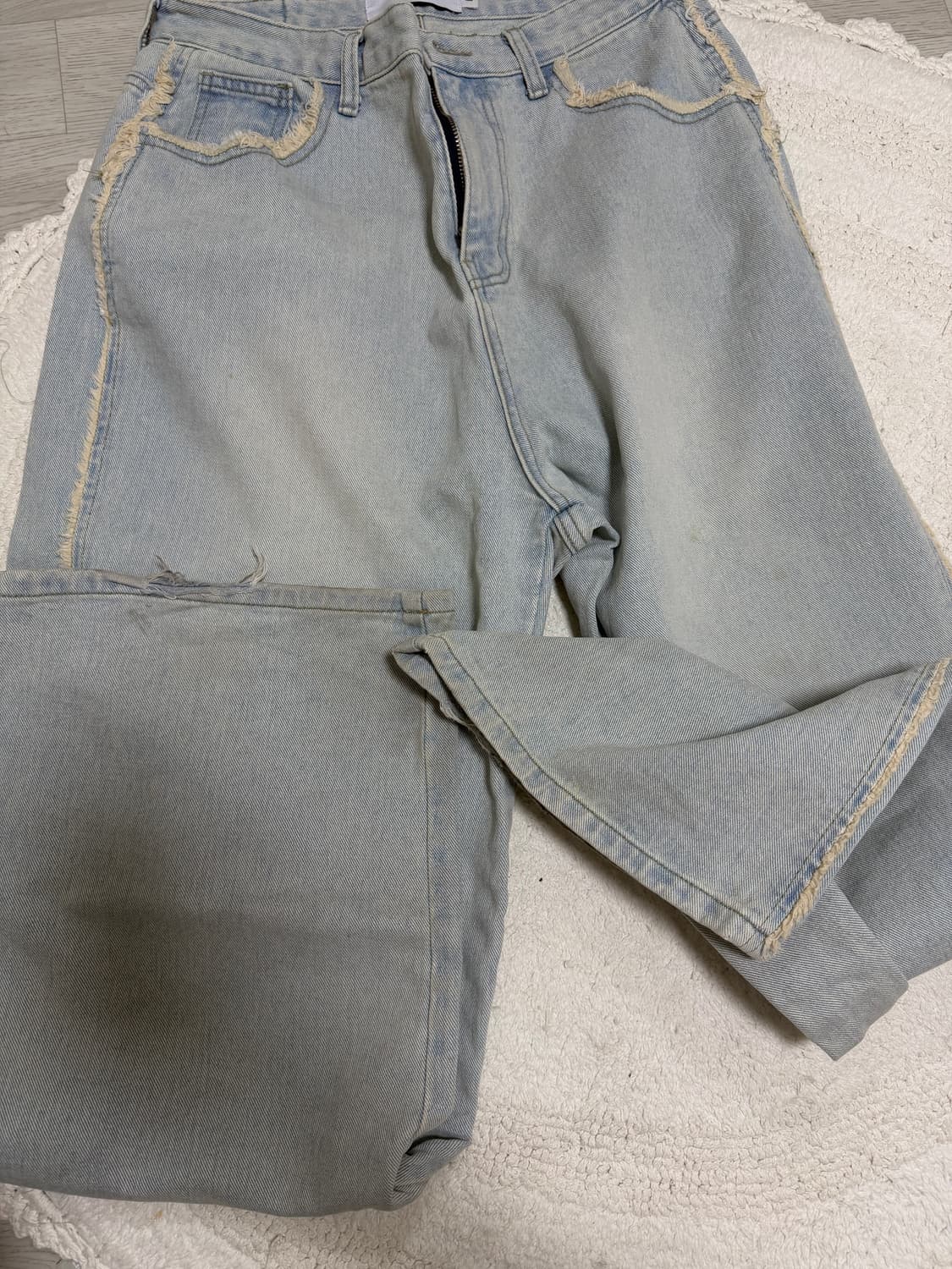 소프트 서울 데미지 워싱 데님 팬츠 상품이미지6