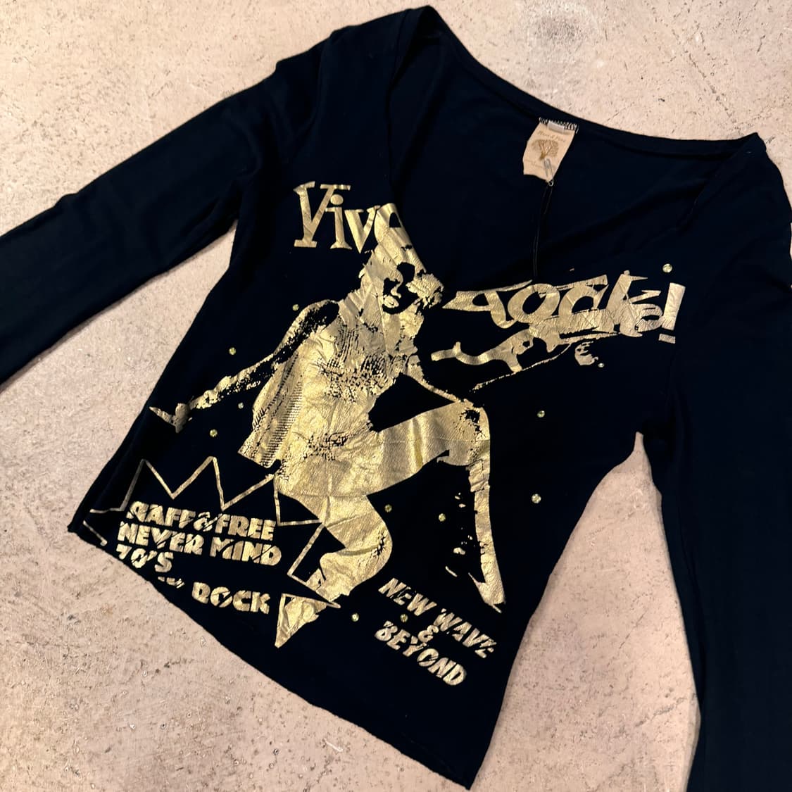 골드 프린팅 롱슬리브 상품이미지4