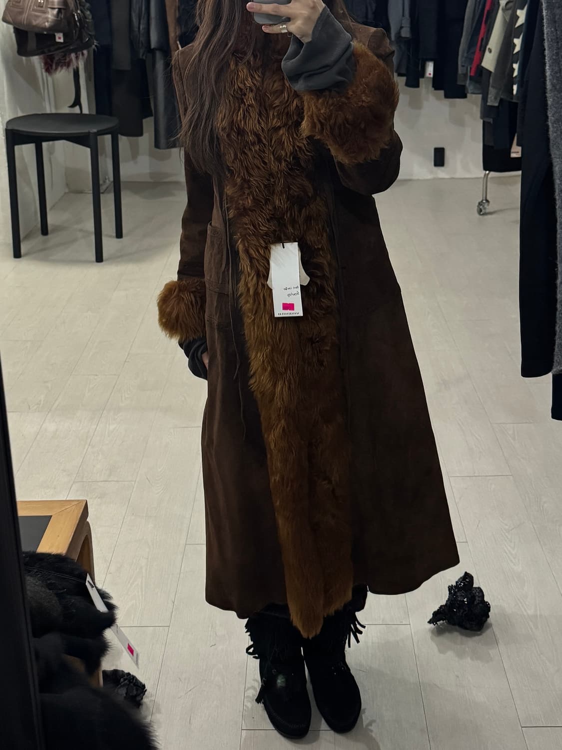 real leather&fur 시어링코트 상품이미지6