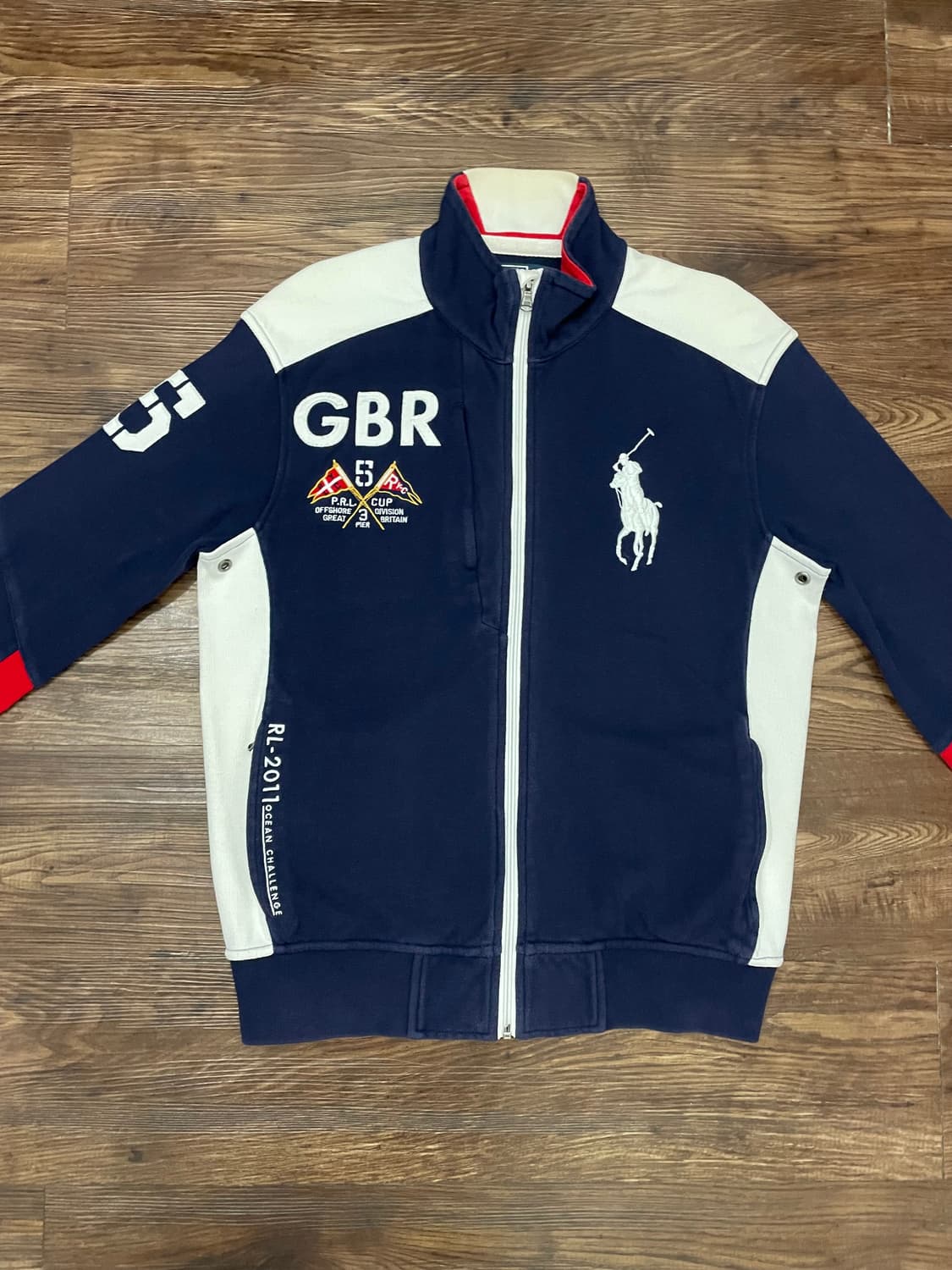 폴로 치프키프 빅포니 GBR 영국 코튼 집업 자켓 네이비 상품이미지1