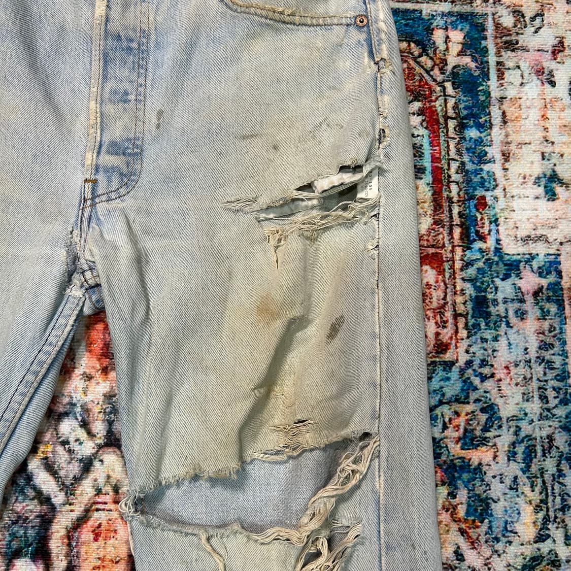 [34X32] 90s made in usa 리바이스501 디스 데님팬츠 상품이미지5