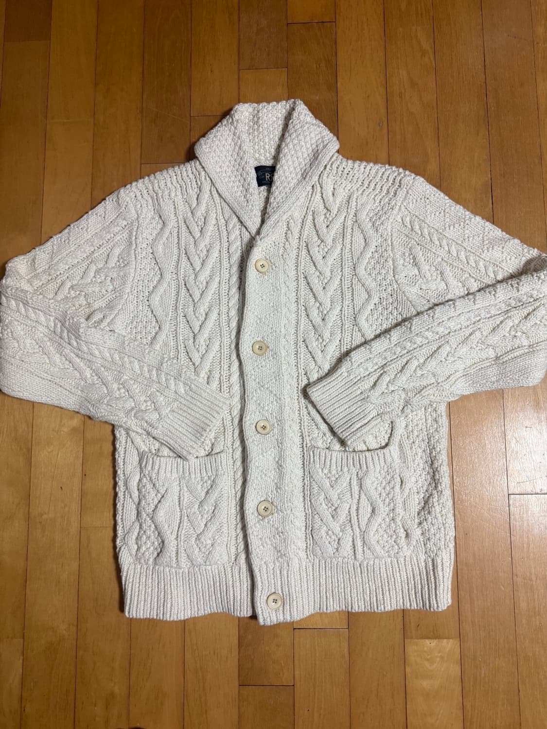 RRL 실크 혼방 아란 숄 칼라 가디건 (1회 실착) 상품이미지1