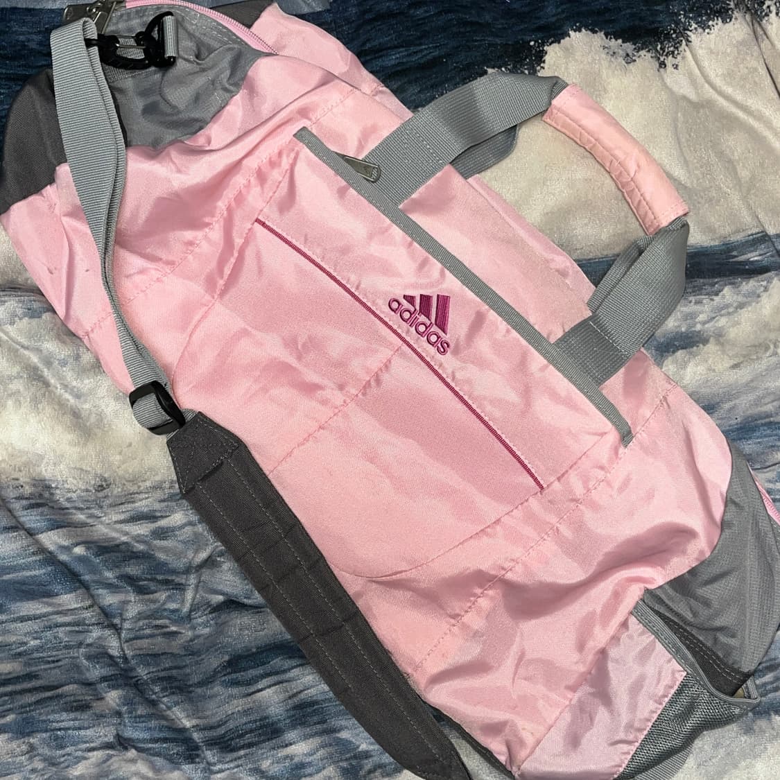 Adidas Grey&Pink sport duffel bag 상품이미지3