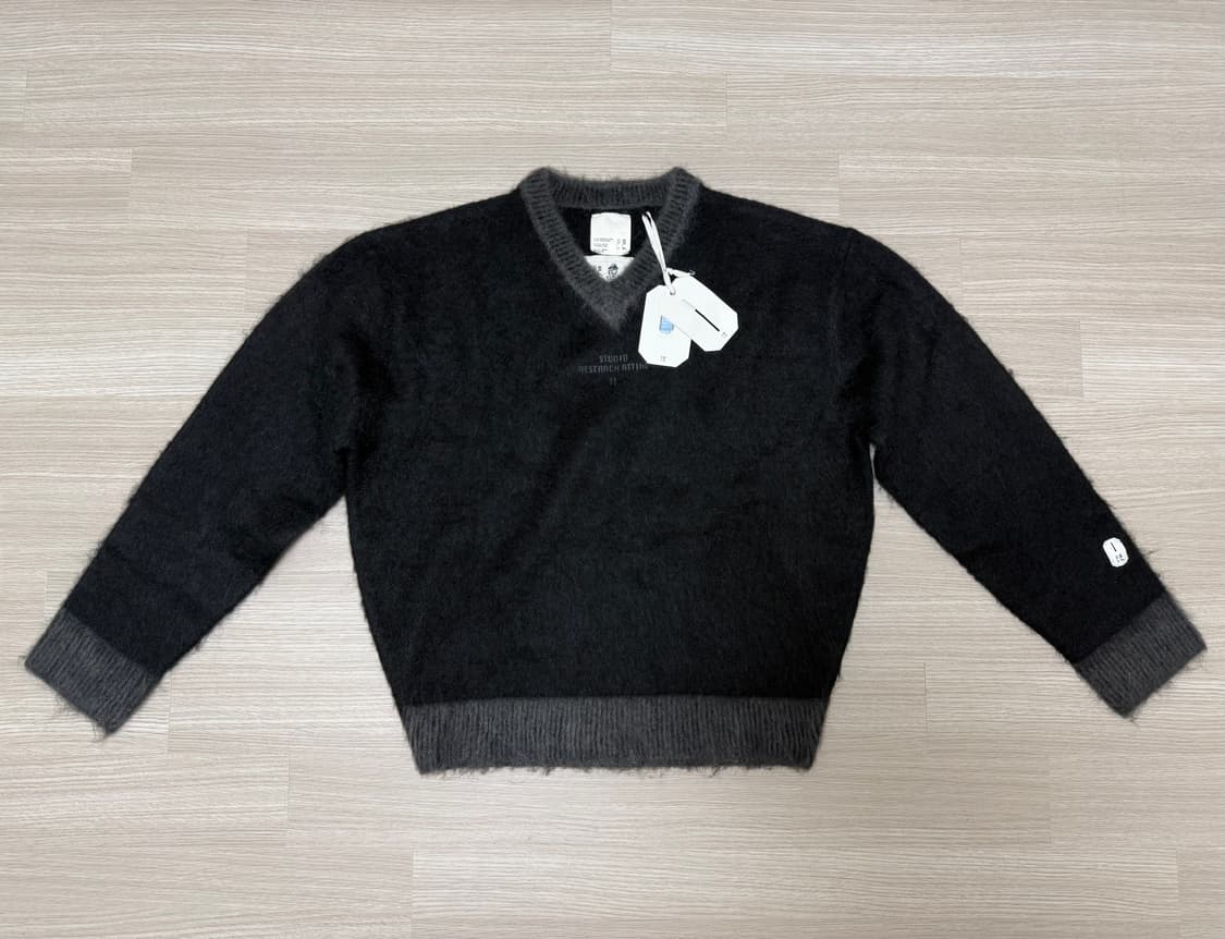 자라 X SR_A 콘트라스트 텍스처 스웨터 블랙 새상품 상품이미지7