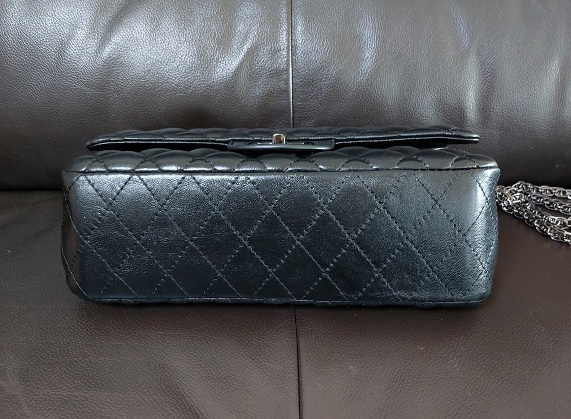 샤틴(SATIN)블랙 퀼팅 체인 숄더백 상품이미지5