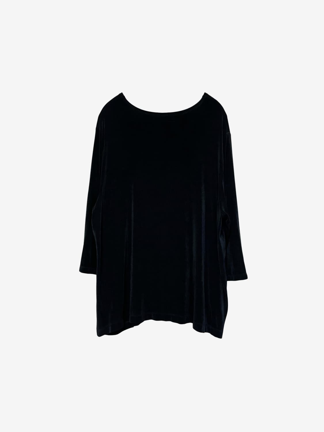 Shirring V-Neck Long Sleeve - Black 상품이미지7