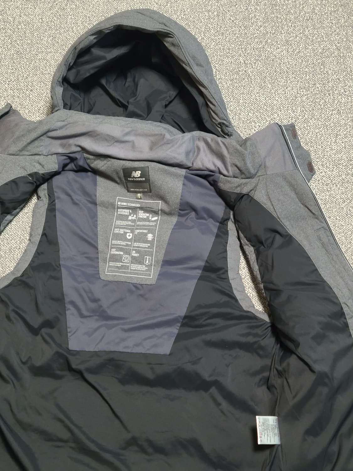 뉴발란스 스포츠 액티브 다운조끼  그레이) 90  S 상품이미지5