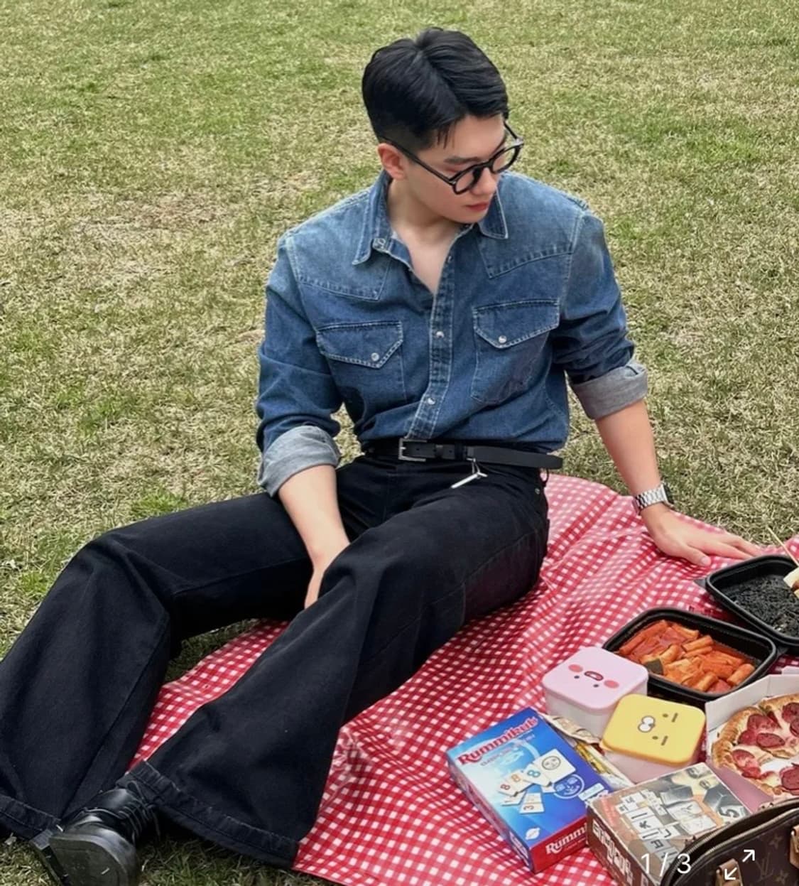 엘무드 배드가이 데님 웨스턴 셔츠 워시드 블루  상품이미지3