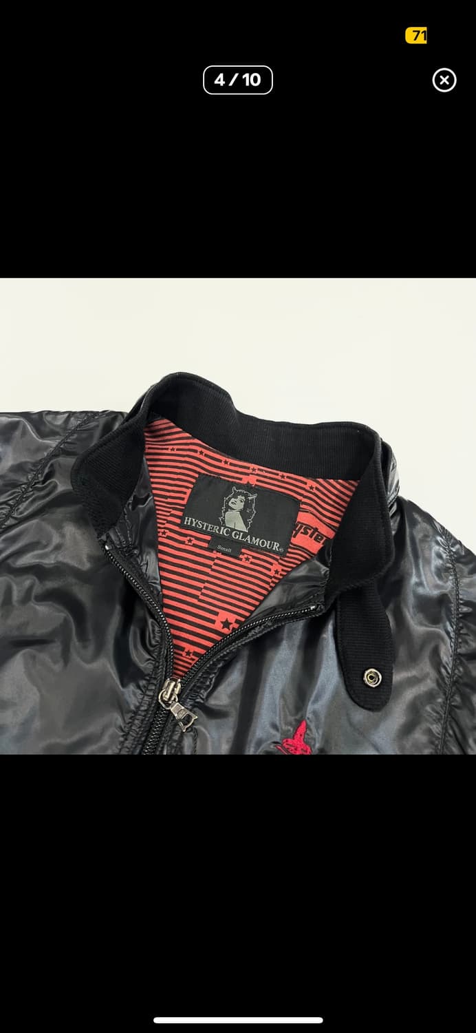 히스테릭글래머 블랙 하이넥 히든 후드 윈드브레이커 상품이미지2