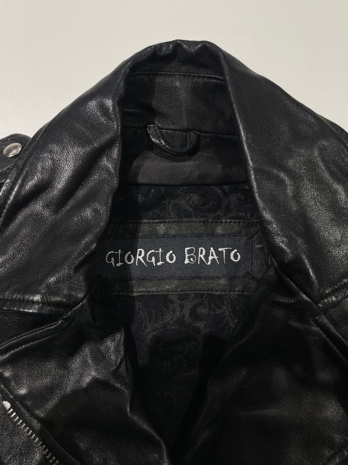 조르지오 브라토 블랙 유틸리티 쉽 레더 자켓 상품이미지7