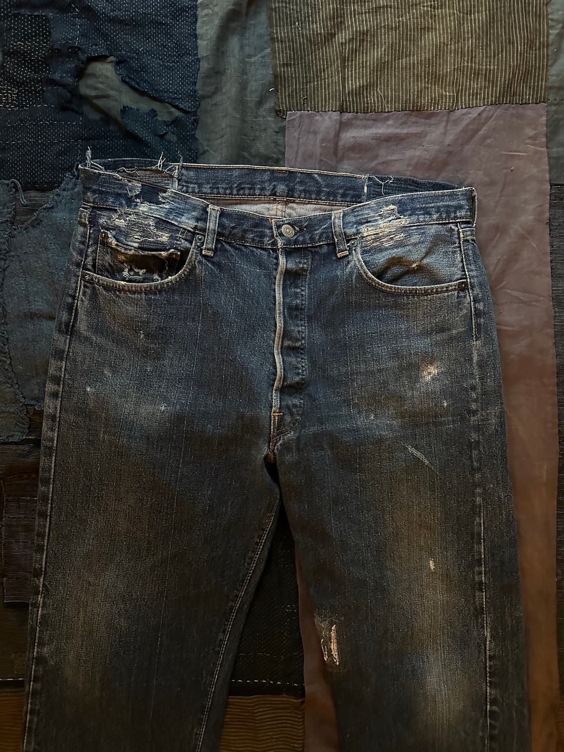 70s USA 빈티지 리바이스 501 66전기 셀비지 데님 팬츠 상품이미지2