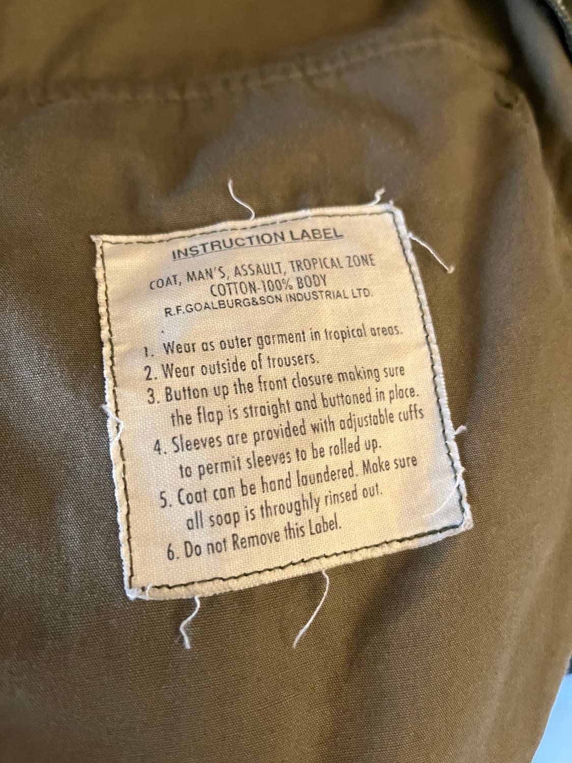 COLIMBO(콜림보) 스카이 솔저 173 정글 퍼티그 재킷 상품이미지8