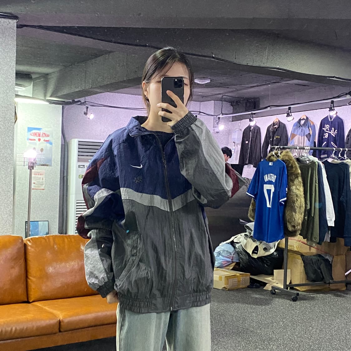 나이키 스우시 오륜기 컬러블록 바람막이 B3162 상품이미지1