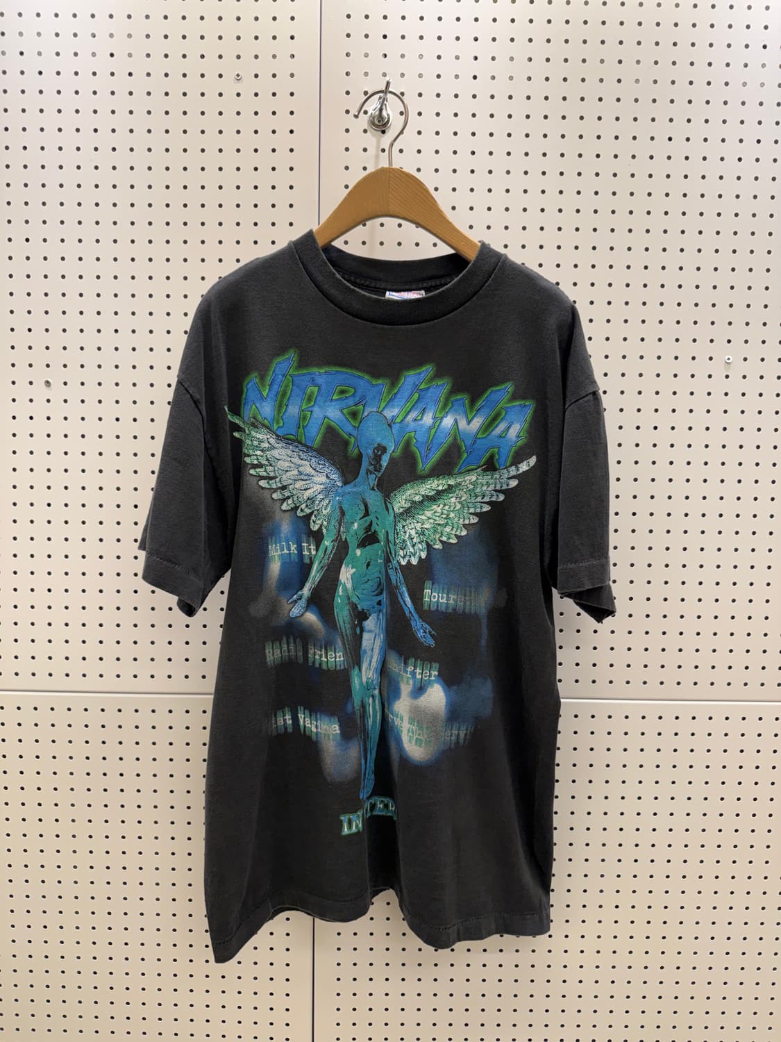 빈티지 너바나 In Utero 아트워크 프린팅 반팔 티셔츠 U1495 상품이미지2
