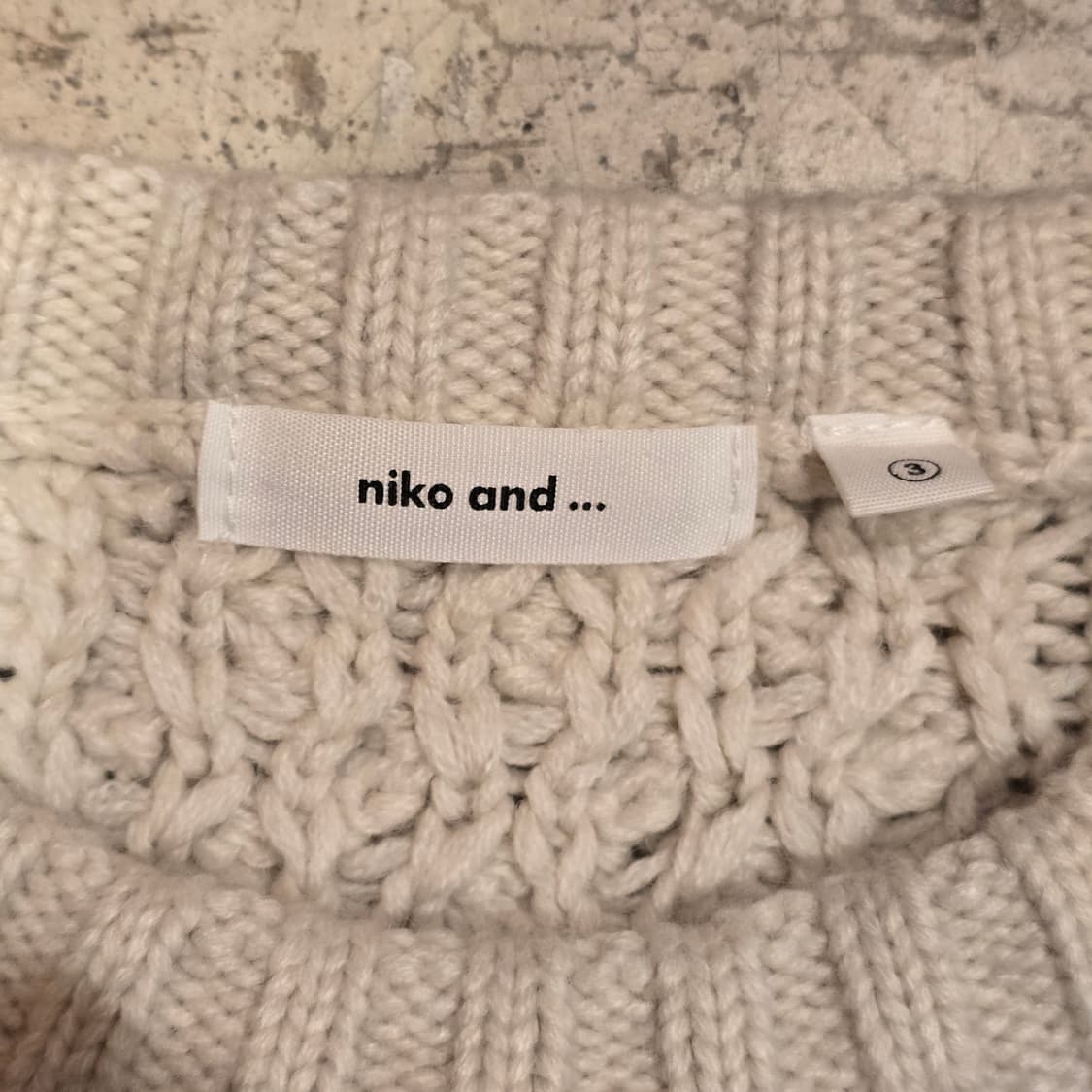 니코앤드 클래식 아란 케이블 니트 스웨터 상품이미지3