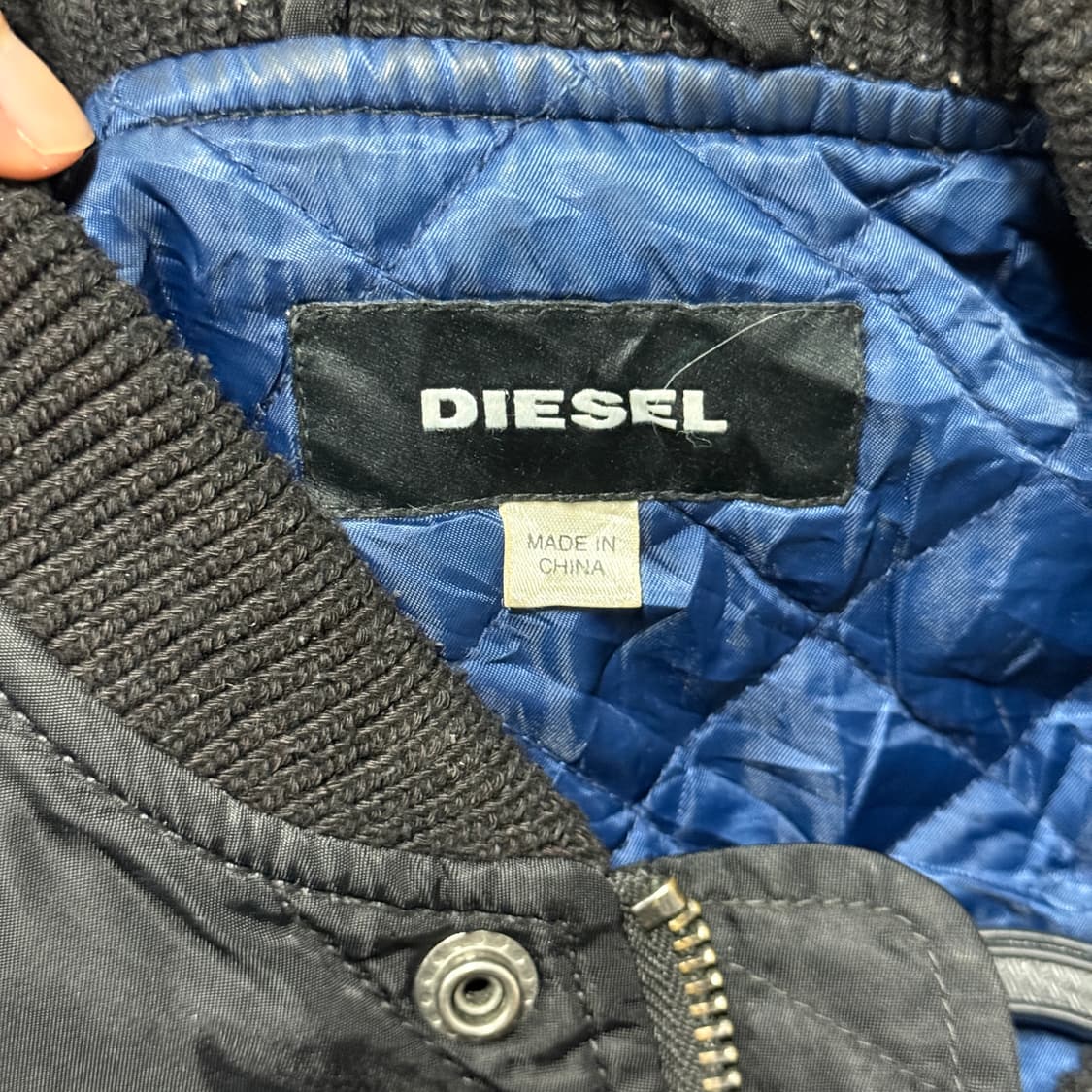 디젤 아카이브 소매 배색 디테일 집업 ma-1 플라이트 봄버 자켓 상품이미지5