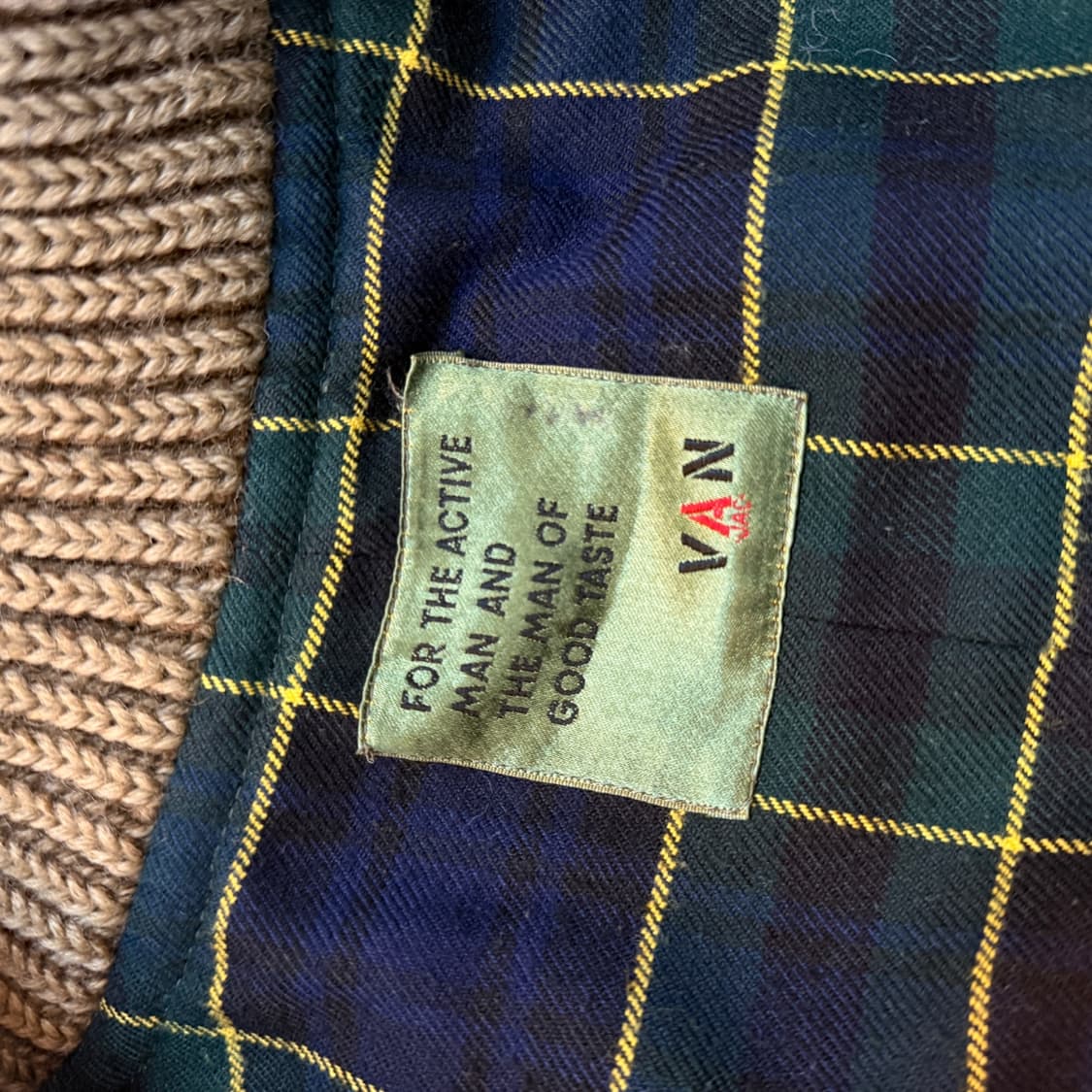 VAN JAC 스웨터 카라 싱글 코트 상품이미지9