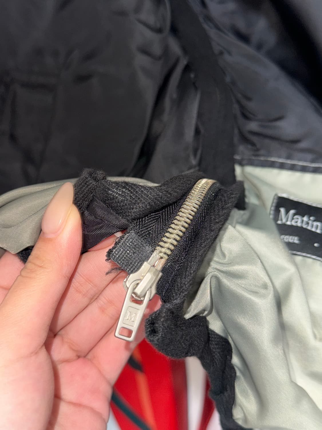 마뗑킴 믹스드 셔링 점퍼 블랙 상품이미지5