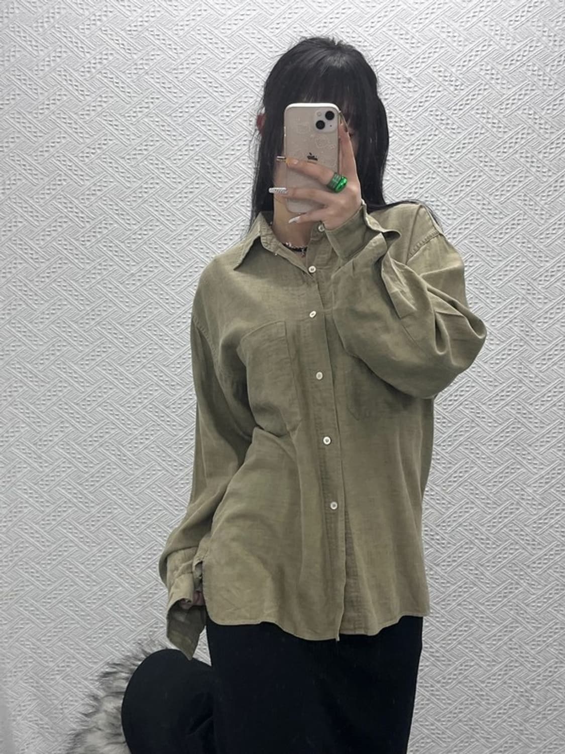 스톤아일랜드 빈티지 컨트리 딥카키 셔츠 M C08086 상품이미지1