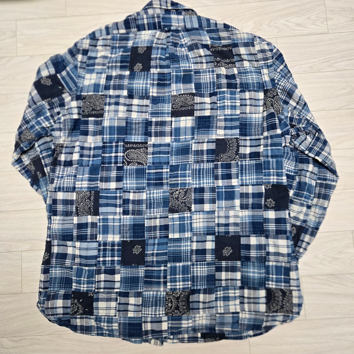 폴로 랄프로렌 인디고 페이즐리 마드라스 패치워크 셔츠 상품이미지3