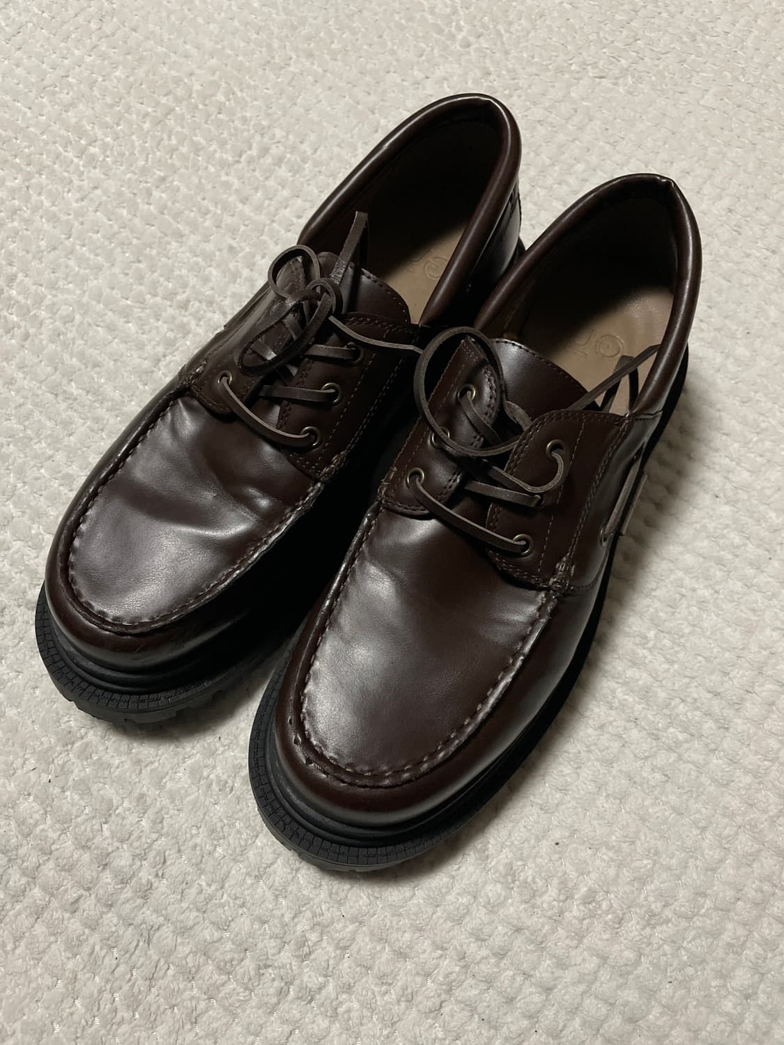 GU X 언더커버 콜라보 데크 슈즈 브라운 상품이미지2