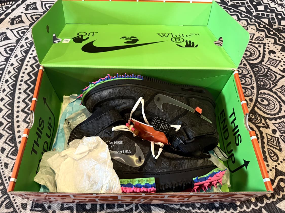 Nike xOff-white Air force 1 Mid sp Black 상품이미지2