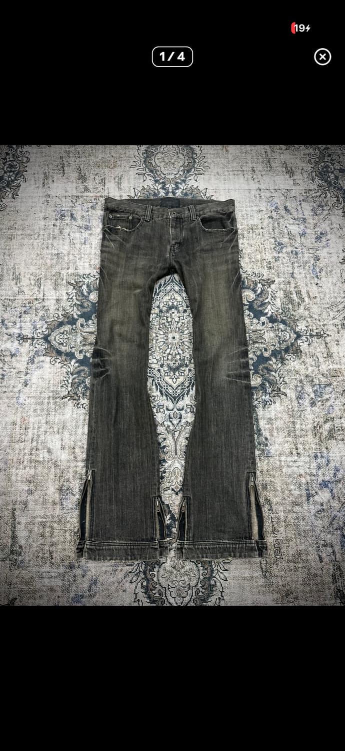 Zip up flare jeans 상품이미지1
