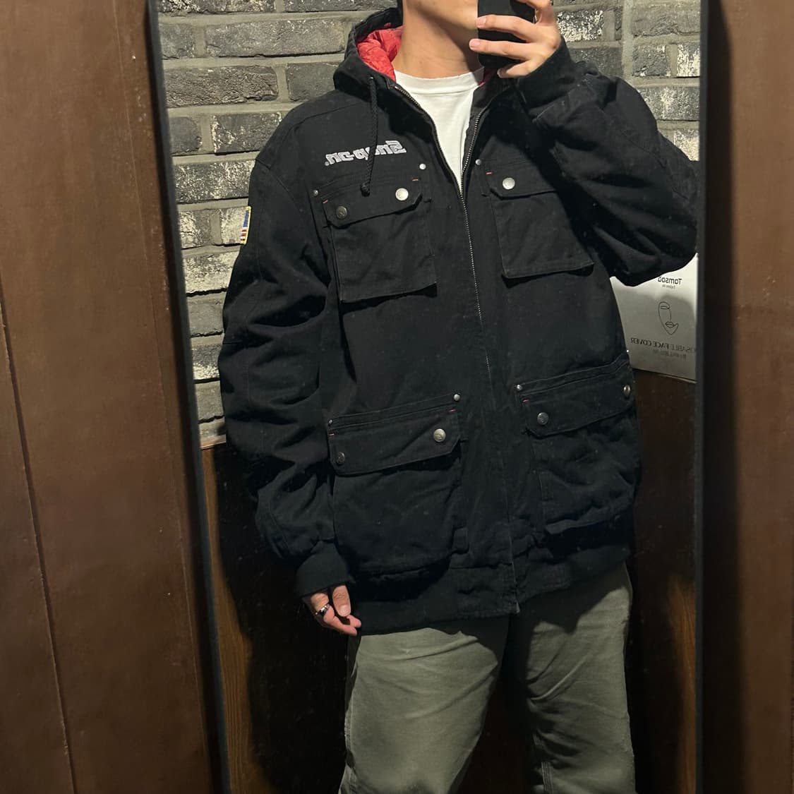 XXL) 스냅온 SNAP-ON USA 블랙 퀼팅 액티브 후드 자켓 상품이미지9