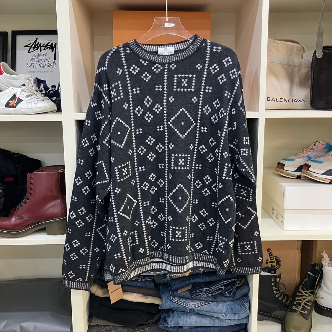 지방시 블랙 패턴 니트 상품이미지1