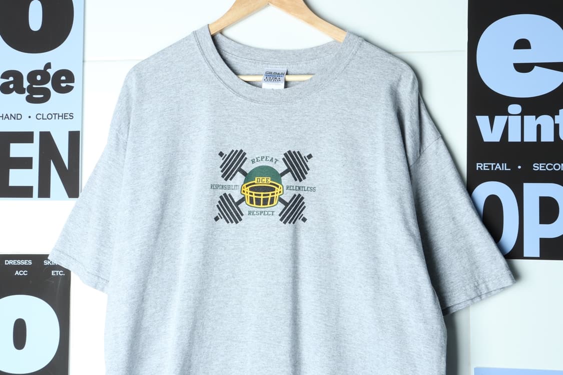 (XL-4XL) 길단 반팔 티셔츠 00s 년대 USA 그레이-H30050 상품이미지3