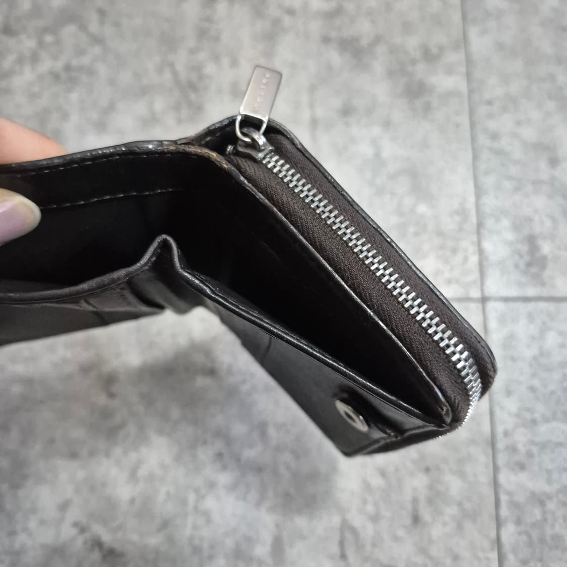 셀린느 빈티지 레더스티치 반지갑 상품이미지9