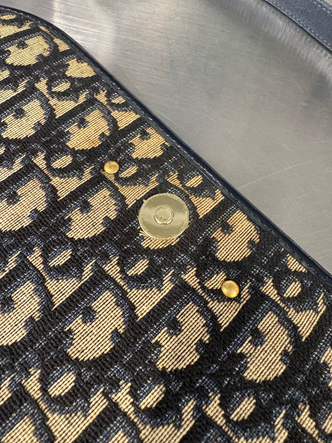 디올 빈티지 네이비 모노그램 트로터 숄더백 상품이미지7