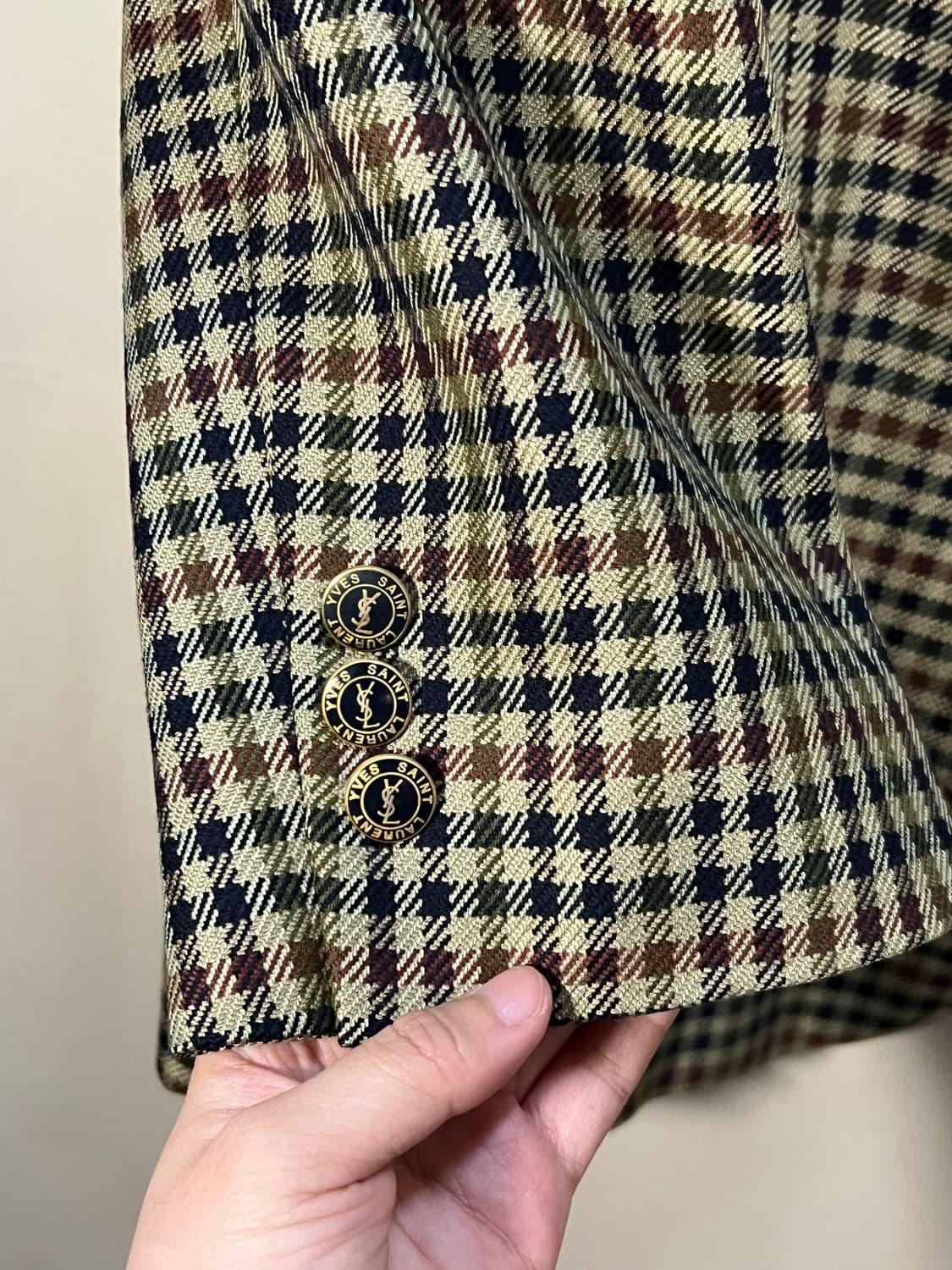 입생로랑 레트로 체커 블레이저 자켓 처분  상품이미지4