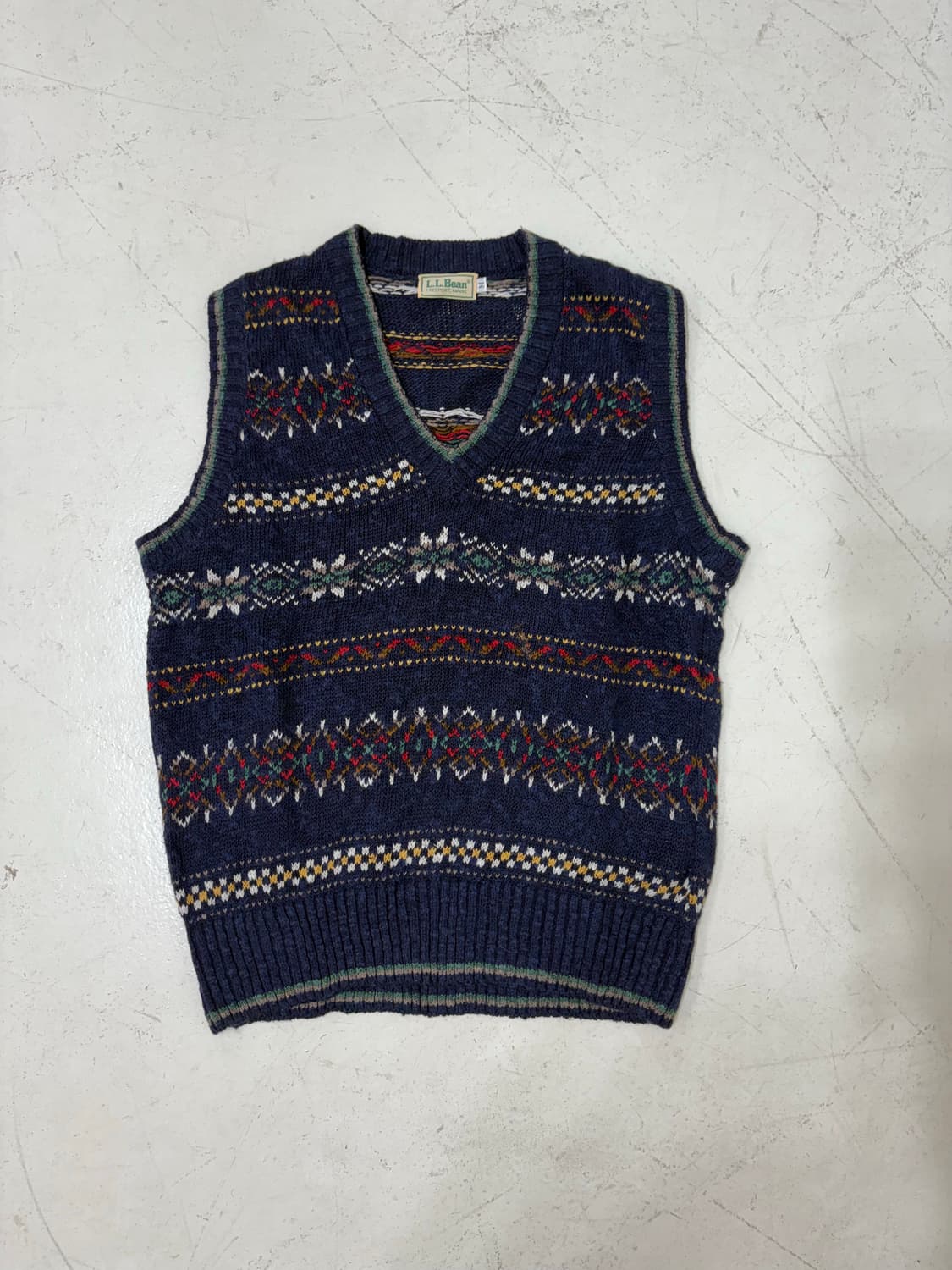 80’s LL Bean Fair isle knit  Vest. 상품이미지1