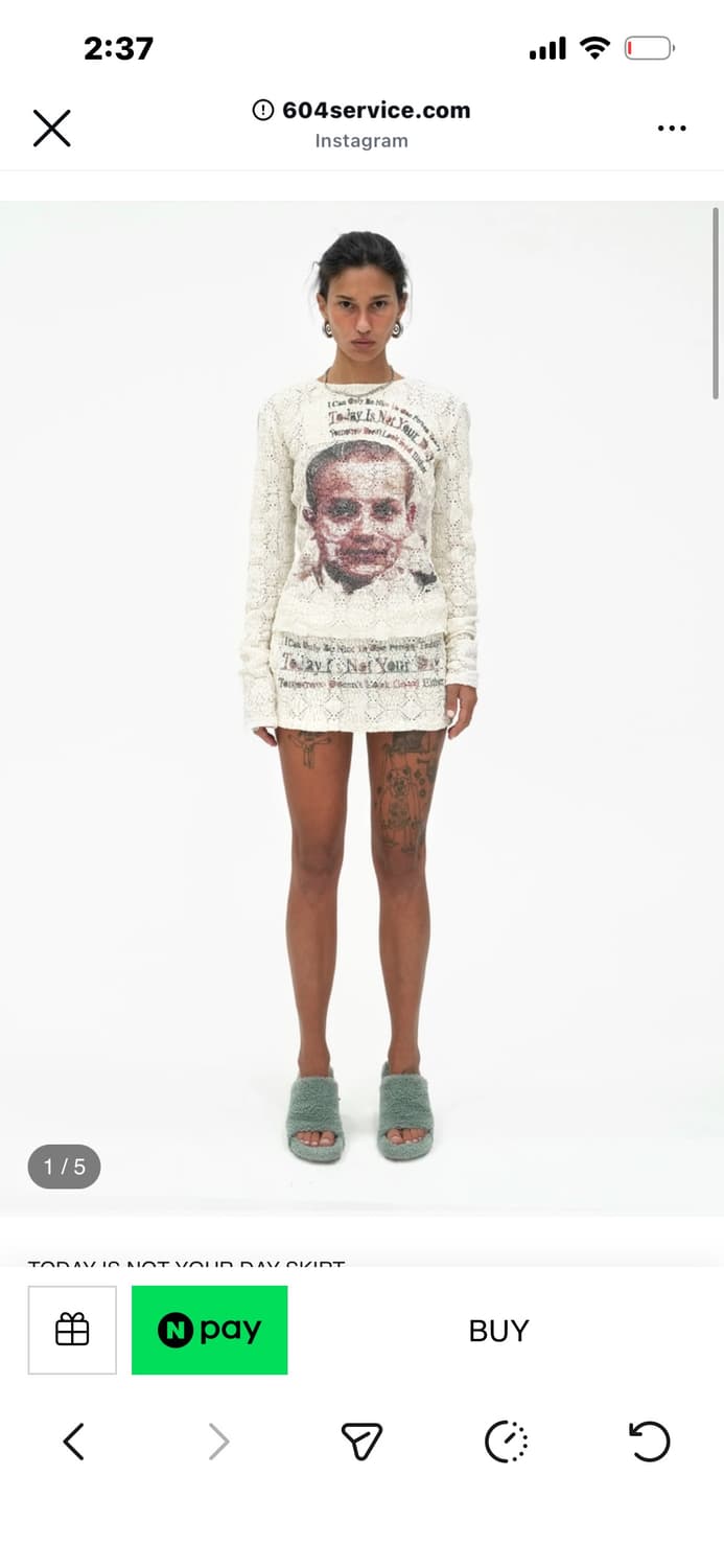 604service TODAY IS NOT YOUR DAY SKIRT  상품이미지1