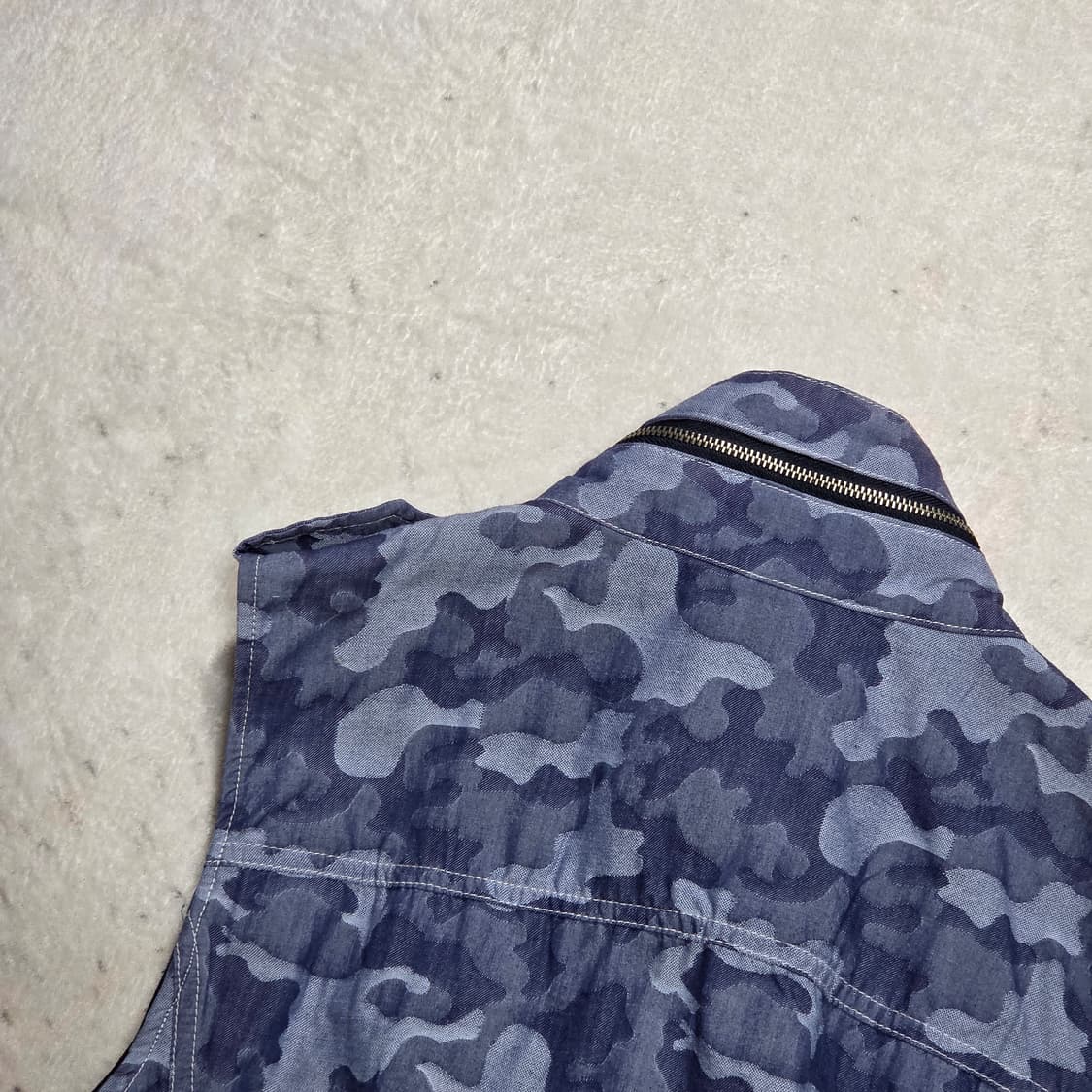 빈티지 블루 밀리터리 투포켓 베스트 상품이미지5