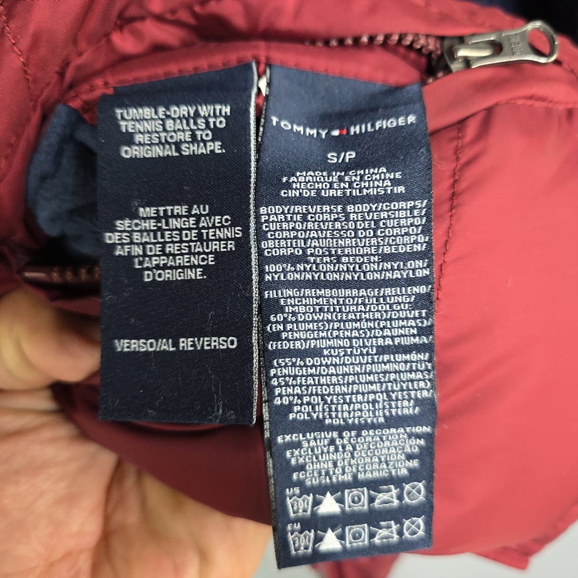 타미힐피거(Tommy Hilfiger) 리버시블 덕다운 패딩 S 상품이미지6