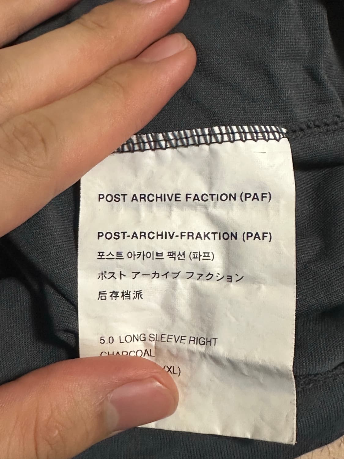 POST ARCHIVE FACTION (PAF)  5.0 롱 슬리브 상품이미지8