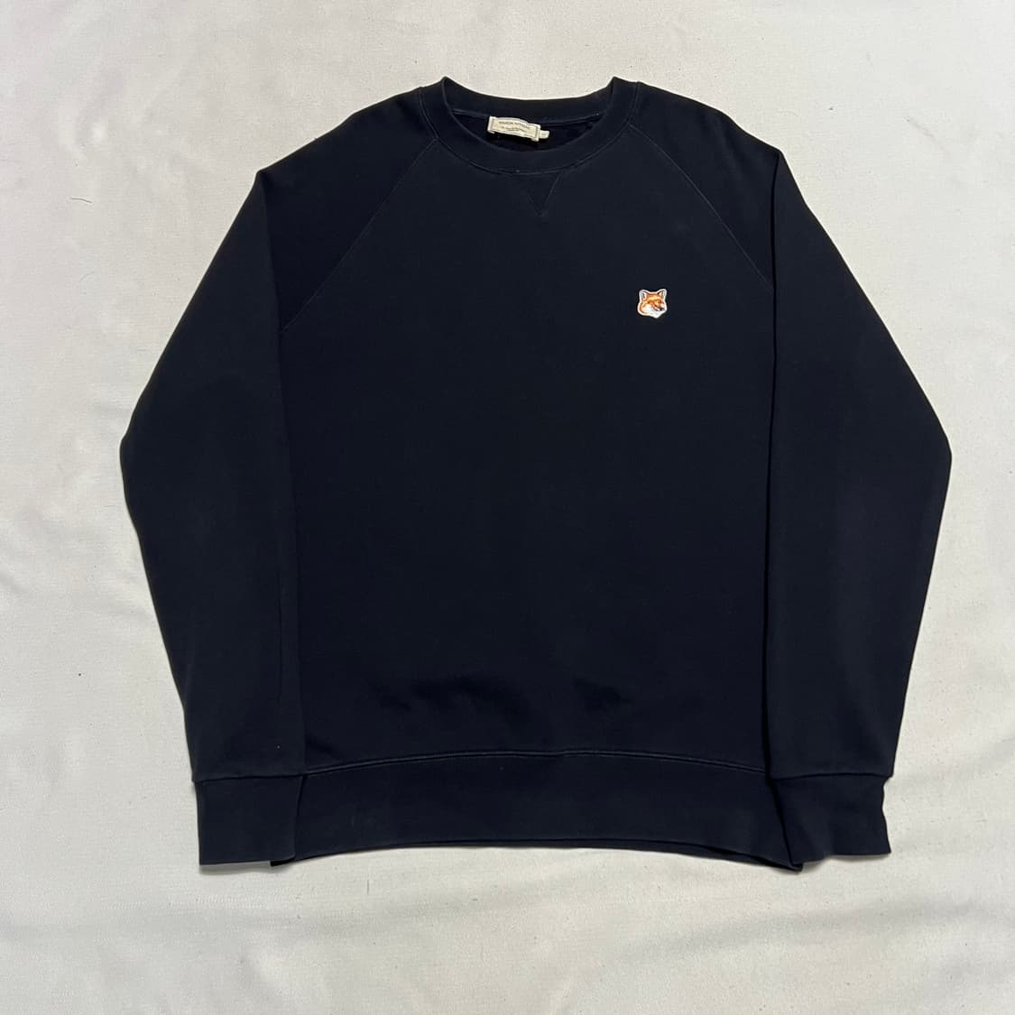 L 메종키츠네 폭스헤드 패치 블랙 맨투맨 상품이미지2