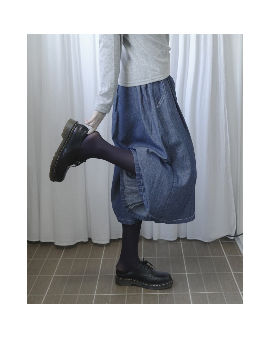 Denim skirt pants 상품이미지7
