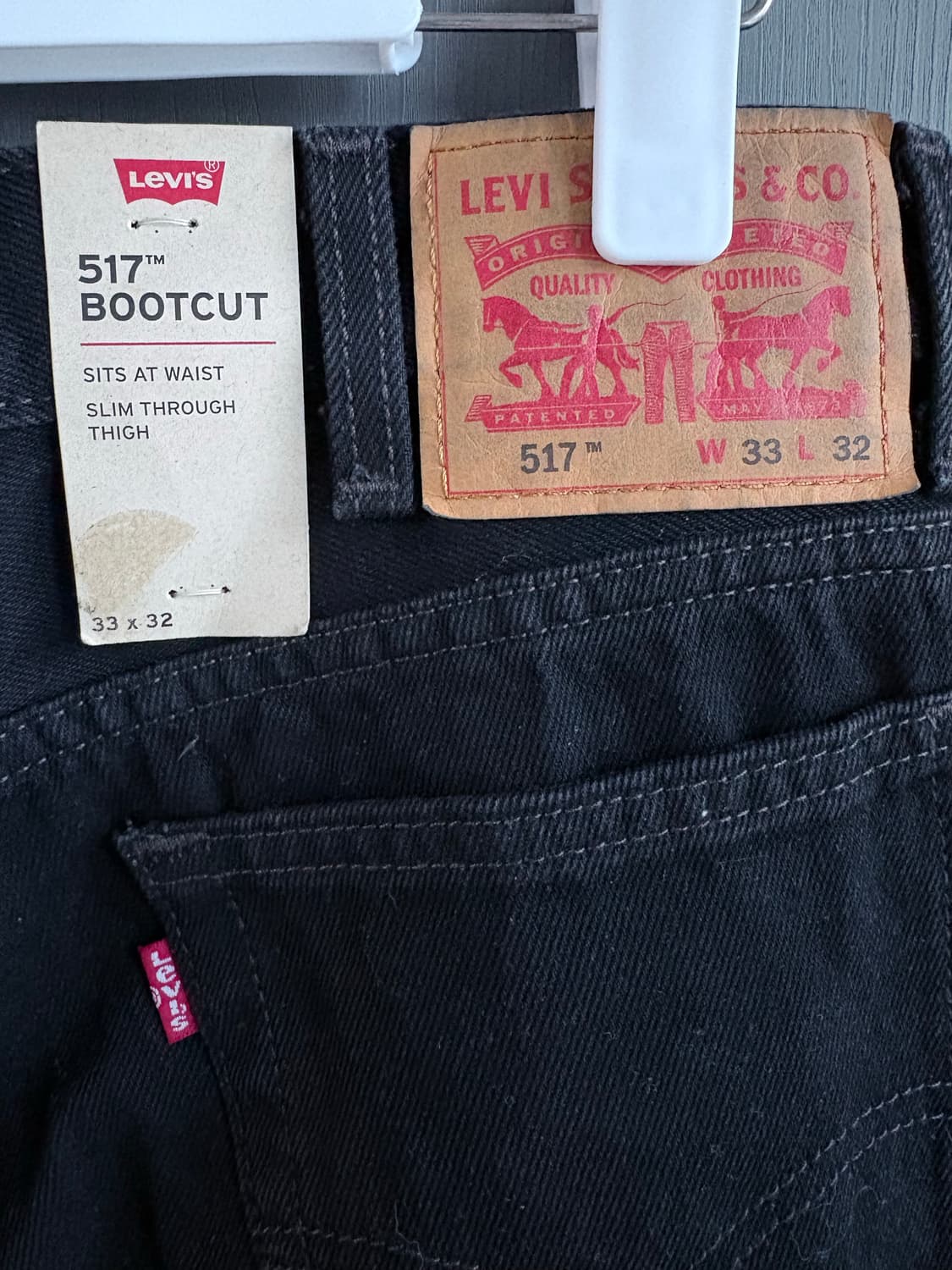 (33x32) 리바이스 517 블랙진 새상품 상품이미지4
