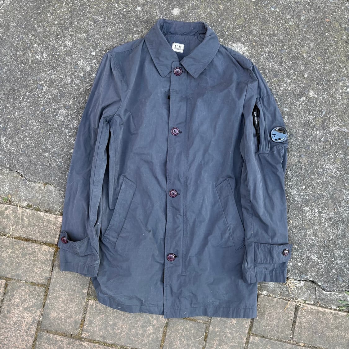 씨피컴퍼니 나일론 & 폴리 믹스 트렌치 코트 상품이미지1