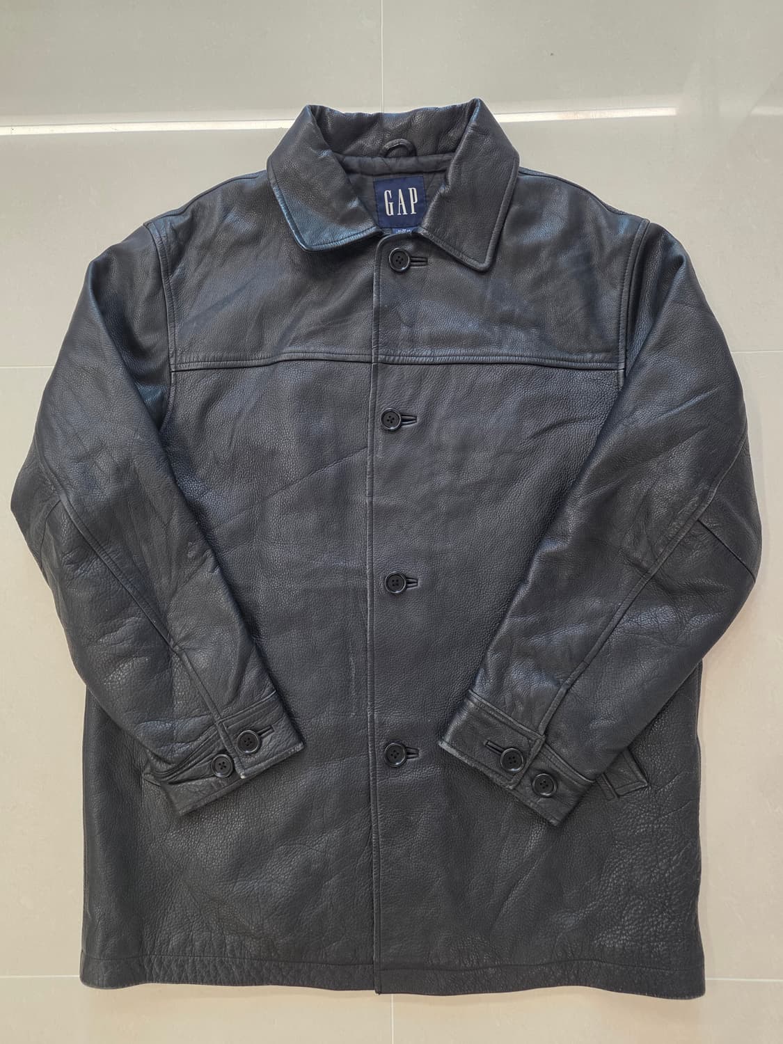 올드 갭 레더 카코트 M 상품이미지1