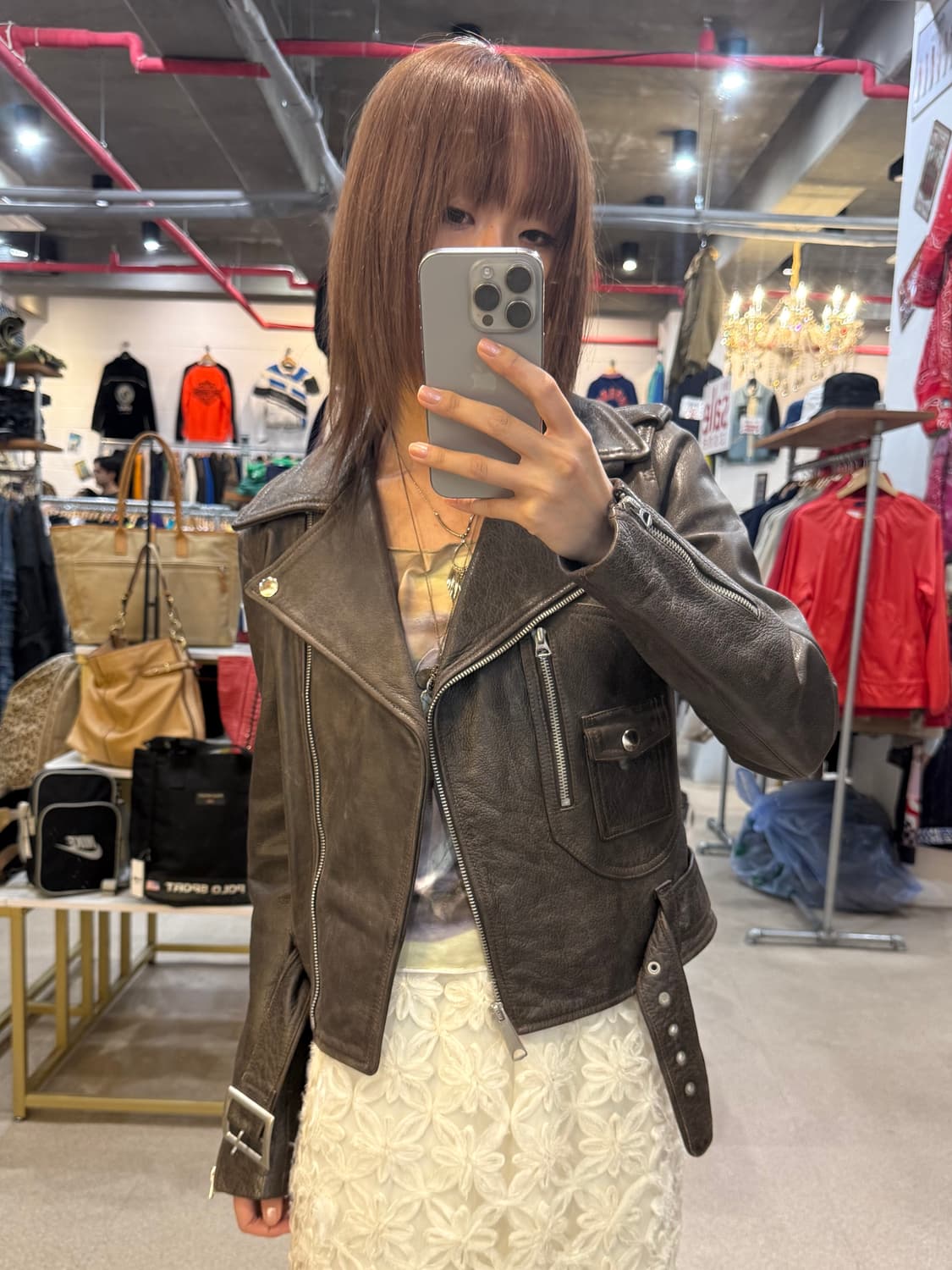데님 앤 서플라이 우먼 물소가죽 레더자켓 상품이미지4