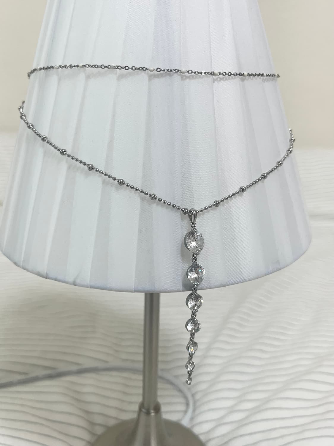 레테 빈티지 큐빅 드롭 목걸이 상품이미지1