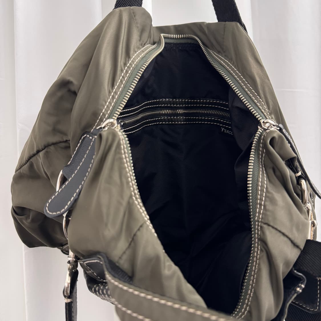 요지 야마모토 YSACCS 나일론 레더 2way 보스턴백 상품이미지3