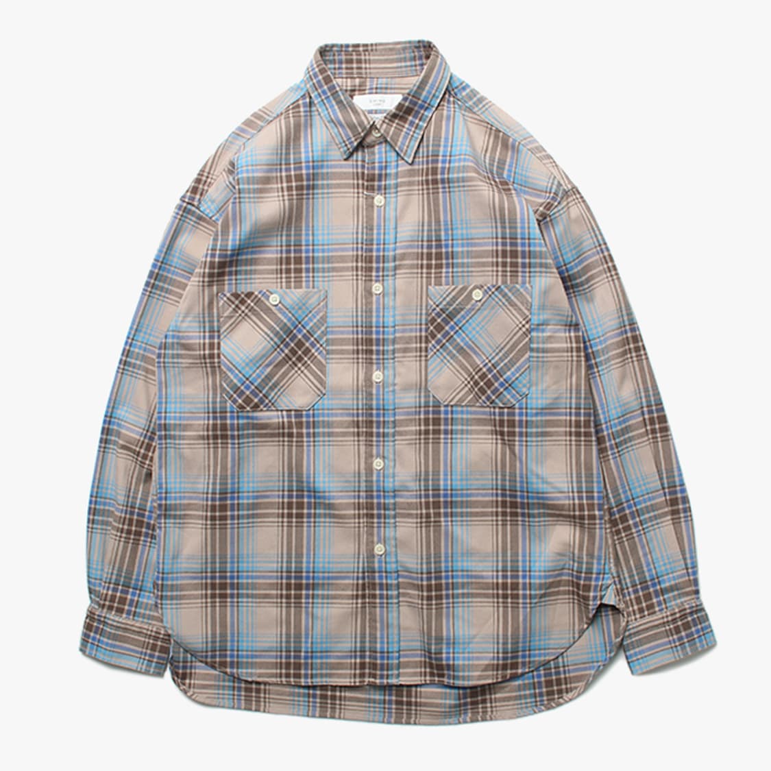  (새상품) BEAMS "Beige Check Shirts" 상품이미지1