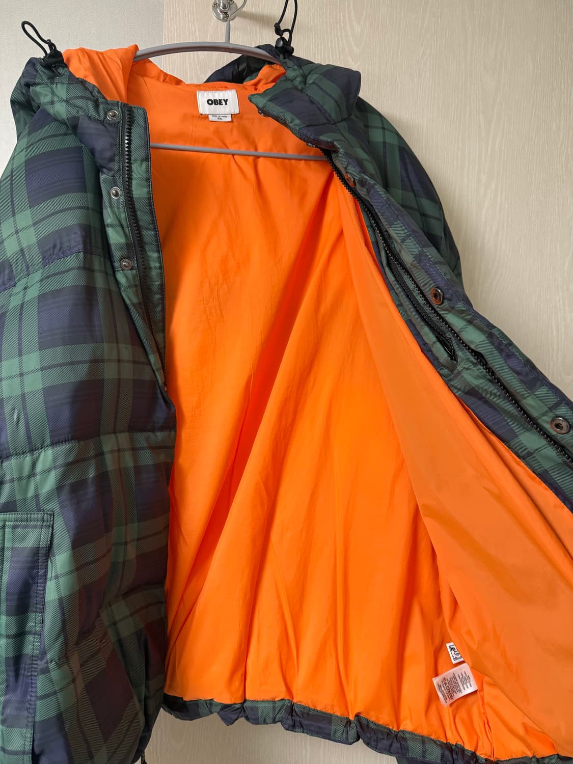 오베이 체크 패딩 xxl 2xl 상품이미지5