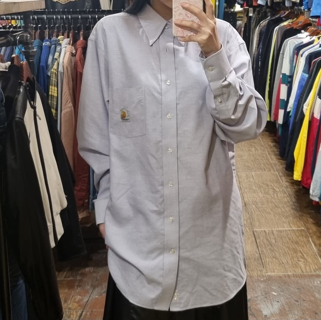 [Hi] 칼하트 긴팔 셔츠 라벤더 상품이미지1